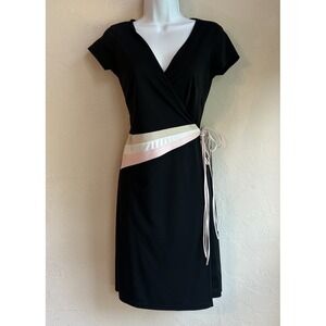 Vintage 90s Y2K A List By Wrapper Tie Wrap Dress S Sporty Preppy 2000s